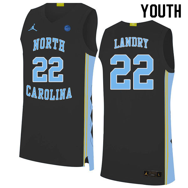 Youth #22 Rob Landry North Carolina Tar Heels College Basketball Jerseys Stitched Sale-Black